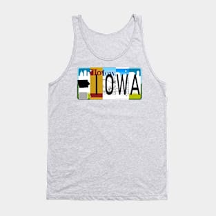 Iowa License Plates Tank Top